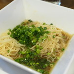 豊栄 - 白子蒸し物のたれに細麺