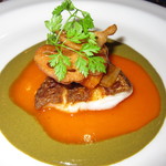 懐花亭 - 2018の｢秋のスペシャルディナー｣鮮魚のソテーアワビ肝のソース