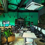 カフェアンドバー ループ - スケッチ風店内