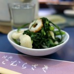 陸奥 こむらさき - キク菜塩炒め