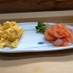 家庭料理 小川 - 百合根玉子とじ いか明太子あえ