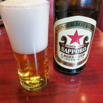 Hakushaku tei - 瓶ビール（サッポロラガービール）※後に大宮ナポリタンセットに切り替え
