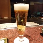 鉄板焼　藤  - ビールで乾杯