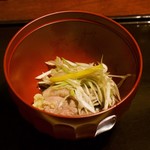 鳥田中 - お通し１品目　鴨の治部煮