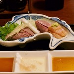 鳥田中 - ど定番！湯引きのお造りはコースに入ってます！