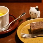 鳥田中 - 塩プリンと小豆の水羊羹