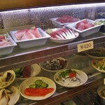 奥のショーケース