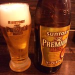 麺屋彩々 - ビールは中瓶(モルツ)