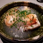 エクアトゥール - 牡蠣とアンコウのポワレ　蕪と柚子のソース