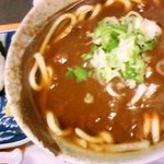 cafe KITAMON - 日替りランチ「カレー南蛮うどんとおにぎり」ドリンク付き¥700