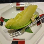 築地 おつぼ - 【デザート】メロン　すばらしく完熟
食べ終わった後もお口がずっといい香りでした