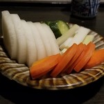 しらかめ - 自家製ぬか漬け　380円。