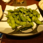 野菜巻き串・もつ鍋・鮮魚・新九 極 - 今宵の酒の肴(枝豆)