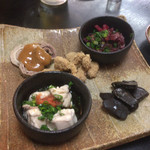 鮨処魚音 - 鮪珍味5点盛り(^ ^)