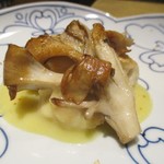野嵯和 - 白子と舞茸のソテー・インカのめざめ と 下仁田葱のバター風味のソース　　　　　　2018.12.01