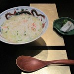 野嵯和 - 松葉蟹の雑炊。　　　　　　2018.12.01