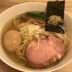 麺処 有彩 - 好物の「味玉」はオープン当初のトッピング無料券（期限なし）で頂きます。