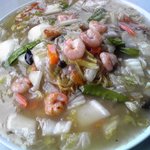 盧山 - 海老塩あんかけ焼きそば