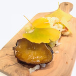 やまぐち - 蒸し蝦夷アワビのソテー  リゾット