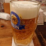 ちゃんぽん由丸 - 2018年12月 生ビール　350円（ハッピーアワー価格）
