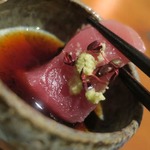 手打ち蕎麦 ほかげ - メバチ鮪中トロ（千葉）と活〆魴々刺身喰らう