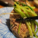 手打ち蕎麦 ほかげ - 鴨と三つ葉の山葵和え喰らう