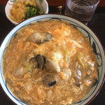 丸亀製麺 - 牡蠣づくし玉子あんかけ 大 (770円)