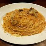 イタリアンバル AMIGO - 岡山産の牡蠣と玉ねぎのトマトクリームソース（2018.11）
