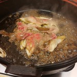 肉料理かんだ - 初めはネギと肉で食べる。