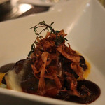 ザ ロビーラウンジ - 牛ホホ肉のブレゼ　茄子　人参のレディクション　チーズフォンデュー