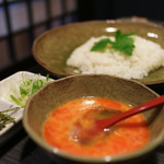 河良 - 雑炊セットと卵(赤)