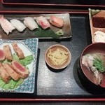 Kurokiya Miyazaki Sadowara - 握り寿司＆マグロレアカツ御膳（１８００円→１０００円）