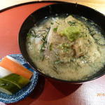 みこころや - 飯物（ヒラメ茶漬け、漬物） 