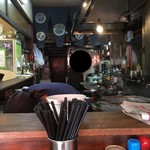 ラーメン ミート - 店内（本日の座席より右まわり）➡