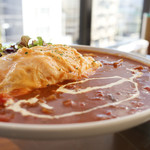 覚王山カフェ Ji.Coo. - ふわとろ卵のオーガニックトマト玄米カレー☆