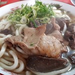 きらく - ホルモンうどん2玉 350円