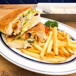 1/2 swordfish torta with fries and drink
