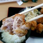 鶏三和 - モモ肉の断面