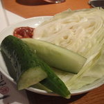 ホルモン焼肉ぶち - 御通しです