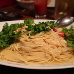 クッチーナ ラトリエ - 湯葉とわさび菜のクリームパスタ
      ('2018.11月)