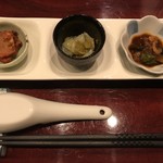 火鍋三田 成都 - 前菜3種盛り