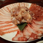 hinabemitaseito - 牛バラ、豚バラ、羊、鶏