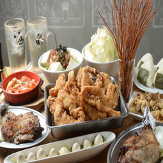 忘年会 新年会に からあげ3種と骨付鳥入り スタンダードコース全12品3480円 2h飲放題付 がブリチキン 難波4丁目店 大阪難波 居酒屋 食べログ