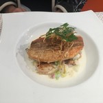 ビストロ ダイア - イトヨリのポワレ、キャベツとホタテクリームソース