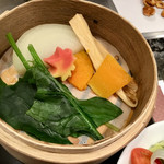 鉄板焼 銀杏 - 蒸し野菜