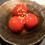 Mini tomato with kimchi