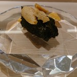 鮨 なんば - アワビの肝＆雲丹　シャーベット