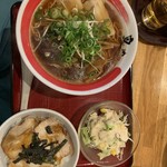 一こくラーメン泉や - いっこくラーメン➕チャーシュー丼