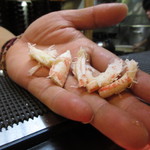 味暦あんべ - 親がに一杯分の身はこれだけ