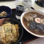 はやちね食堂 - ラーメン＆ミニカツ丼セット